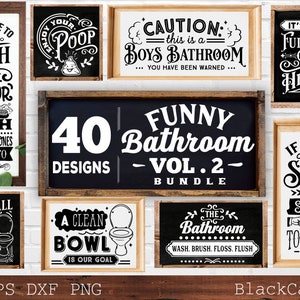 Funny Bathroom Bundle SVG 40 designs vol 2