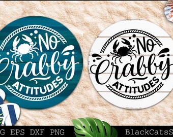 Sin actitudes malhumoradas svg, Beach svg, Summer svg, Beach poster svg, The sea svg, Beach quotes svg, Ocean svg