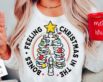 Feeling Christmas in the bones svg, Christmas rib cage svg, Skeleton Christmas Svg, Skull Christmas, Christmas Svg, Funny Christmas svg
