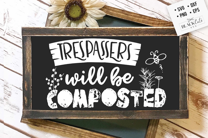 Hafhue Gartenflagge "Trespassers Will Be Composted" - Doppelseitig, Wetterfest, 30.5 X 45.7 Cm