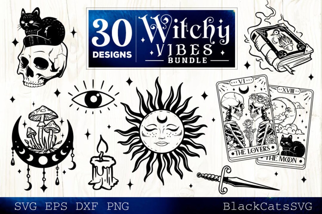 Magic and Witchcraft Bundle SVG 30 Designs, Magic Illustration Svg ...