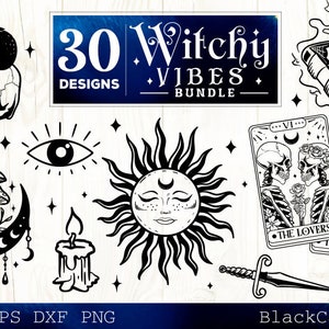 Magic and Witchcraft Bundle SVG 30 designs, Magic illustration svg, Witchcraft svg, Boho svg, Boho illustration svg, Magic Illustration