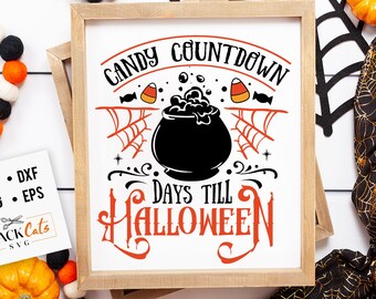 Days till Halloween svg, Days until Halloween svg, Candy countdown svg, Halloween svg, Halloween countdown svg, Happy Halloween svg