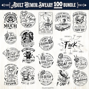 Adult humor bundle 100 designs SVG, Sweary Quotes svg, Sarcastic bundle svg, Funny adult bundle svg, skeleton svg, Sassy svg image 4