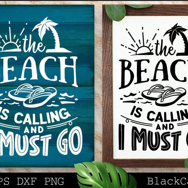 The Beach is Calling and I Must Go Svg - Etsy