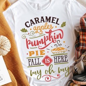 Caramel apples svg, Autumn svg, Fall svg, autumn svg design, thanksgiving svg, happy fall svg