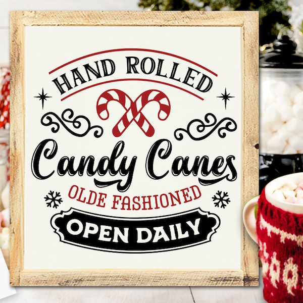 Hand rolled Candy canes svg,  Candy canes poster svg, Farmhouse Christmas svg,  Farmhouse candy canes svg, Farmhouse Christmas poster svg,