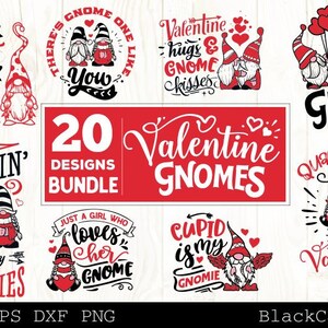 Valentine Gnomes SVG Bundle Gnome SVG 20 Designs - Etsy