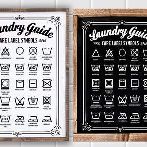 Laundry guide symbols svg,  laundry room svg, laundry svg,  laundry poster svg, bathroom svg, vintage poster svg,