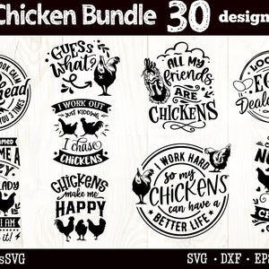 Vector Lettering Chicken Bundle Chicken Bundle Svg, Chicken Svg, Chicken Mama Svg, Chicken Lover Svg ...