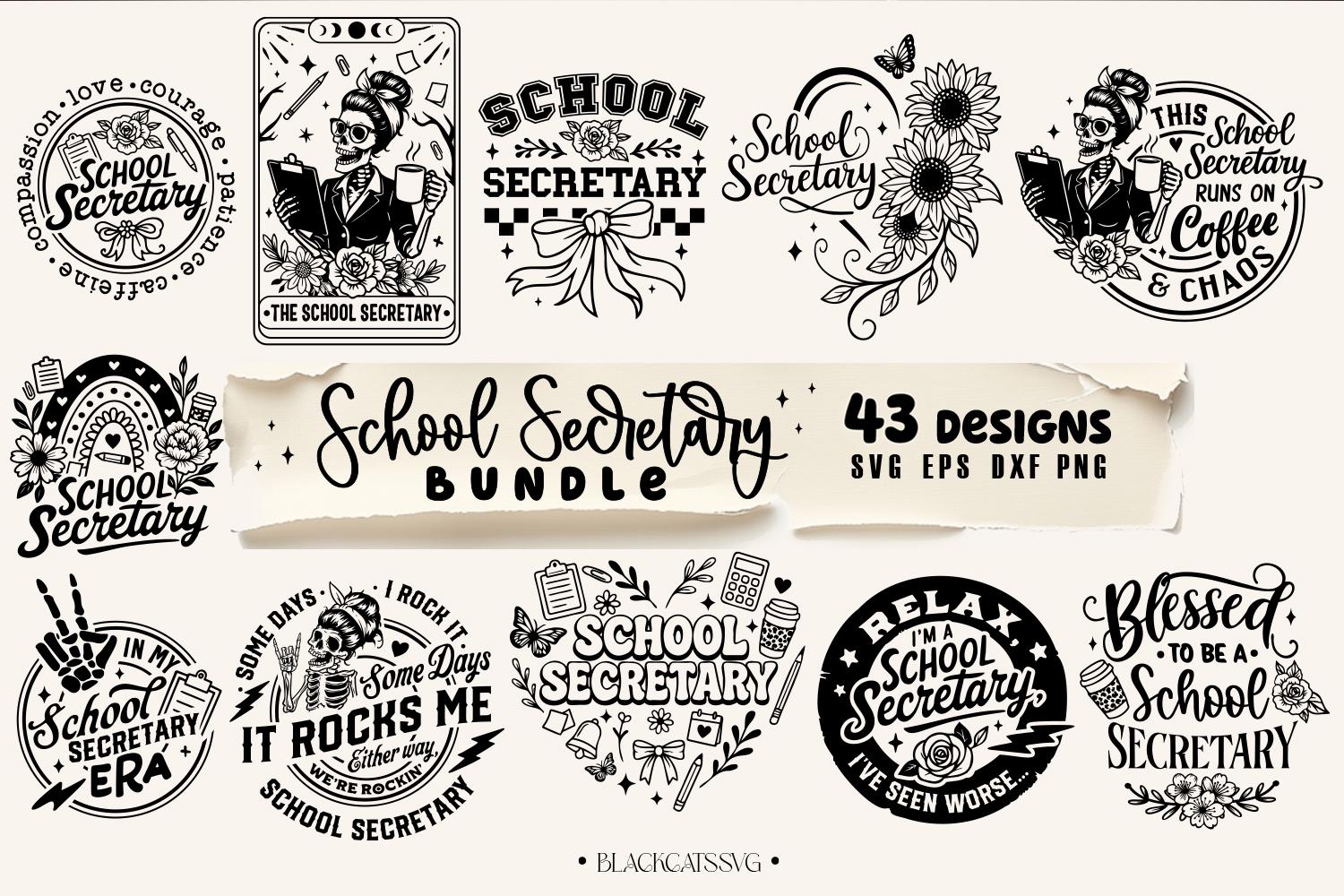 Secretary Notes Design School Secretary 43 Designs SVG, Secretary Svg, Funny School Secretary ...