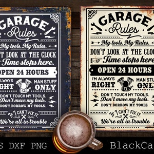 Garage Rules svg, Garage rules poster svg, Garage svg, Dads garage svg, Tools svg, Father's day gift svg