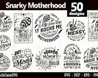 Motherhood skulls bundle 50 designs SVG, Funny motherhood svg, Sarcastic mom bundle svg, Funny skeleton bundle svg, skeleton svg, Sassy