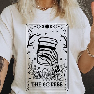 La carte de tarot de café SVG, svg de tarot de café, svg de café de crâne, svg de carte de tarot de café, svg de crâne de café, svg de café, svg d'amant de café