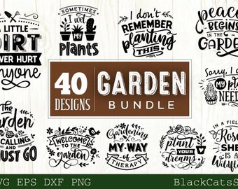 Garden bundle SVG, Garden svg, Gardening Bundle svg, Gardener svg, plants svg, Flowers bundle svg, Funny gardening svg, Garden sign svg,