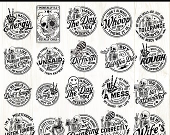 Snarky skulls bundle 100 designs SVG, Adult humor svg, Sarcastic bundle svg, Funny skeleton bundle svg, skeleton svg, Sassy Bundle svg