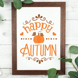 Happy autumn svg, Autumn svg, Fall svg, autumn svg design, thanksgiving svg, happy fall svg