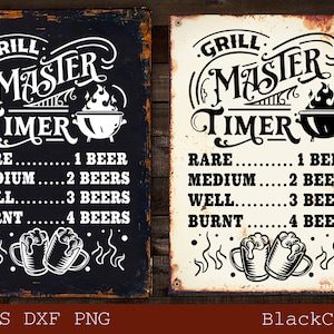 Grill Master timer svg, BBQ Timer svg, Grill Timer svg, pôster de churrasco svg, regras de churrasco svg, Grill svg
