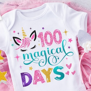 100 Magical Days of School Svg, Unicorn Svg, 100th Days of School Svg, School Svg, 100 magical days unicorn svg
