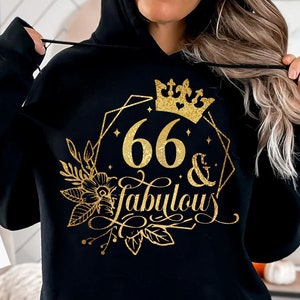 66 and fabulous SVG, 66th Birthday, 66 Fabulous Cut File, 55th Birthday Gift Svg, 66 Golden Birthday PNG