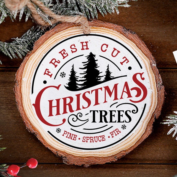 Fresh cut Christmas trees svg, Christmas trees svg, Farmhouse Christmas svg, Cut and carry svg, Vintage Christmas svg,  farmhouse