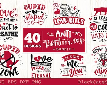 Anti Valentines Day SVG bundle 40 designs