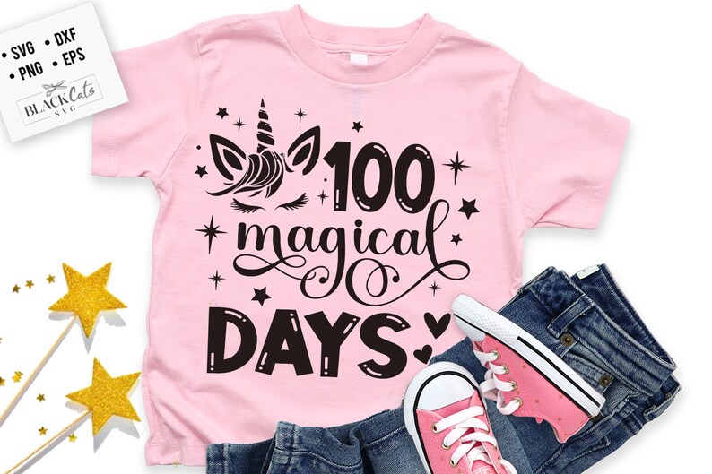 100 Magical Days of School Svg, Unicorn Svg, 100th Days of School Svg ...