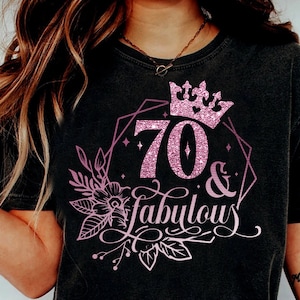 70 en fantastische SVG, 70e verjaardag, 70 Fabulous Cut File, 70 verjaardag svg, 70e verjaardagscadeau Svg, 70 rose gouden verjaardag PNG