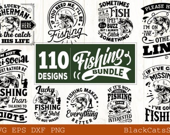 Fishing  Bundle SVG 110 designs