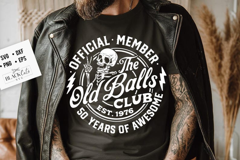 50. Geburtstag svg, offizielles Mitglied The Old Balls Club svg, Est 1975 svg, 50. Geburtstags svg, Old Balls Club svg, lustiges svg Bild 1