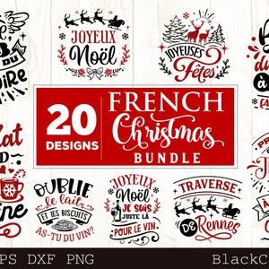 French Christmas SVG Bundle 20 designs