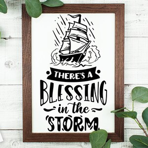 Es gibt einen Segen im Sturm svg, Bibel svg, Sturm svg, Starke svg, Bibelvers svg, Glaube svg, Jesus svg, Gott svg