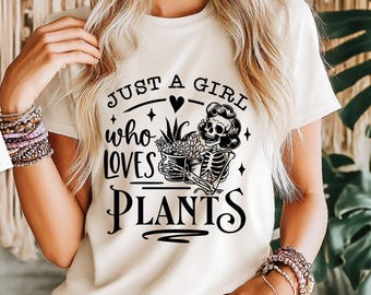 Just a girl who love plants svg, Just a girl svg svg, Plant lover era  svg, Plants svg,  The gardener svg, The plant lover svg