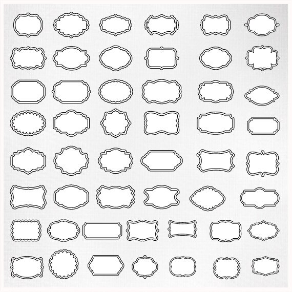 50 Digital Frames Unique Digital Frame Labels Instant Etsy