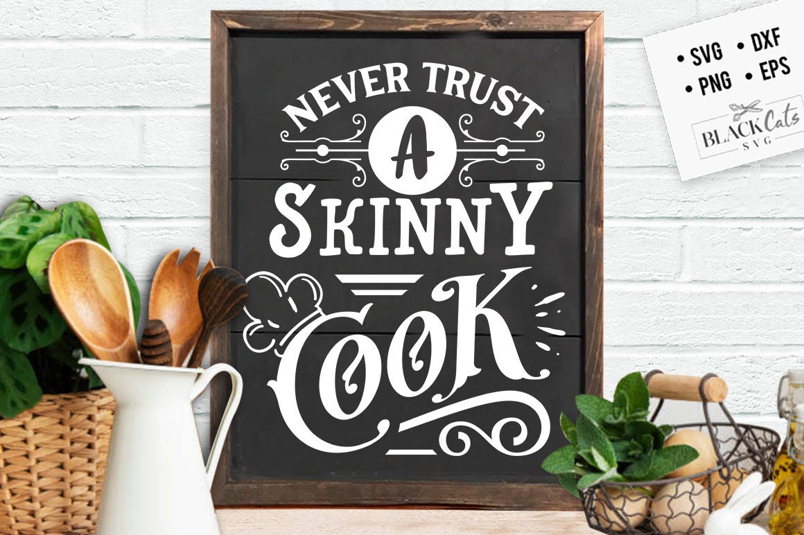 Duck Ornament, Kitchen, Never Trust A Skinny Cook | #162838982