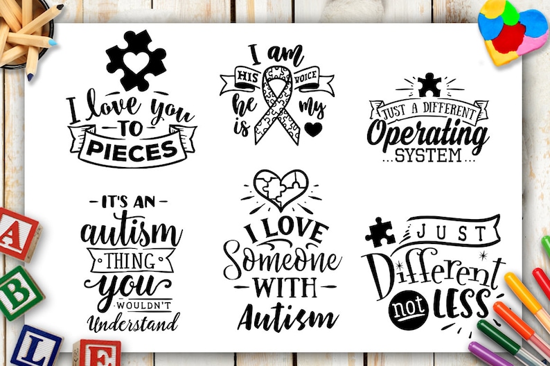 Download Autism Bundle 40 autism SVG Autism awareness | Etsy