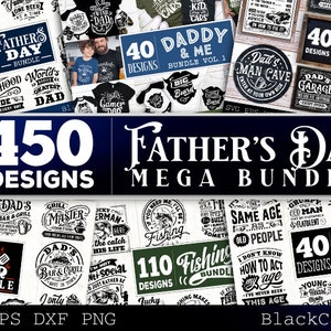 Vatertag SVG Mega Bundle 450 Designs, lustiger Papa svg, Papa svg Bundle, Papa svg, Vatertag Shirt svg