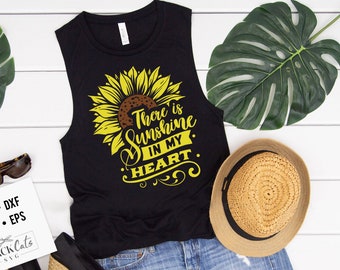 There is sunshine in my heart svg, Sunflower svg, sunflower quotes svg, sunshine svg, Funny sunflower quotes svg, kindness svg