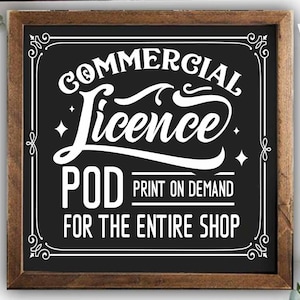 Extended POD commercial license for my entire shop SVG Print on Demand license