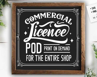 Extended POD commercial license for my entire shop SVG Print on Demand license