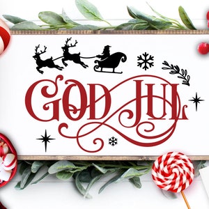 Dios Jul svg, Navidad escandinava svg, Dios Jul Navidad svg, Navidad noruega svg, Navidad sueca svg, Dios Jul