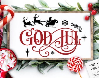 Sweden＊GOD JUL＊Christmas tapestry・* Swedish Vintage GOD JUL Wall Hanging Embroidery ~7