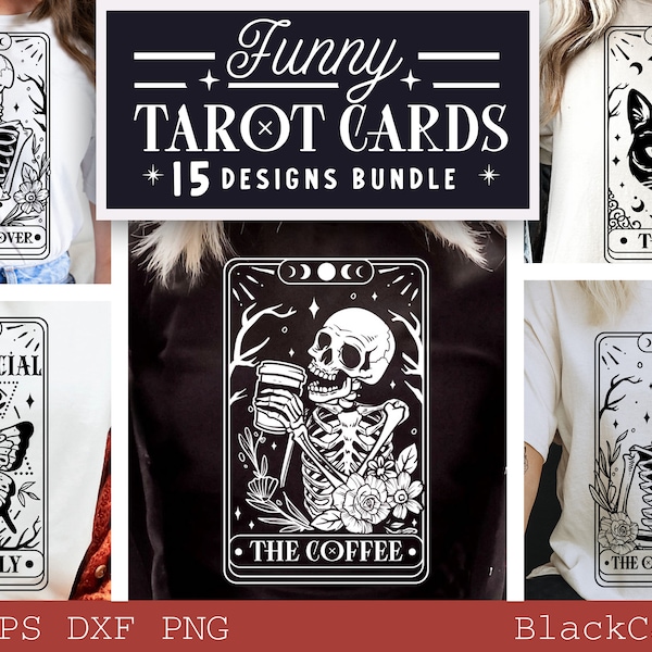 Tarotkaarten grappige bundel SVG, tarotkaarten svg, tarotbundel svg, grappige tarotkaarten svg