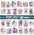 Funny sarcastic skulls sublimation bundle 120 designs PNG, Adult humor PNG, Sarcastic bundle PNG, Funny skeleton bundle png product logo