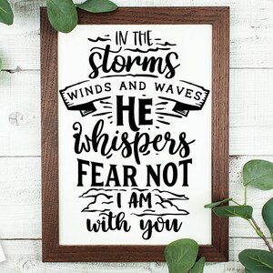 Non temere perché io sono con te svg, Bible svg, Storm svg, Strong svg, Bible verse svg, Faith svg, Jesus svg, God svg
