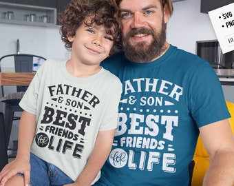 Vader en zoon beste vrienden voor het leven svg, vader en zoon svg, papa en mij svg, Vaderdag svg, Funny Dad svg, Birthday Dad svg, Dad svg