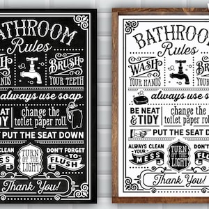 Bathroom Rules SVG, Bathroom Svg, Bath SVG, Rules SVG, Farmhouse Svg, Rustic Sign Svg, Country Svg, Vinyl Designs