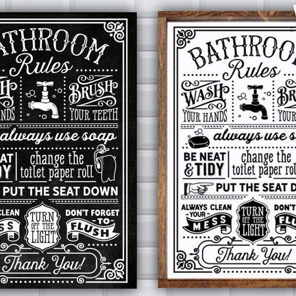 Bathroom Rules SVG, Bathroom Svg, Bath SVG, Rules SVG, Farmhouse Svg, Rustic Sign Svg, Country Svg, Vinyl Designs