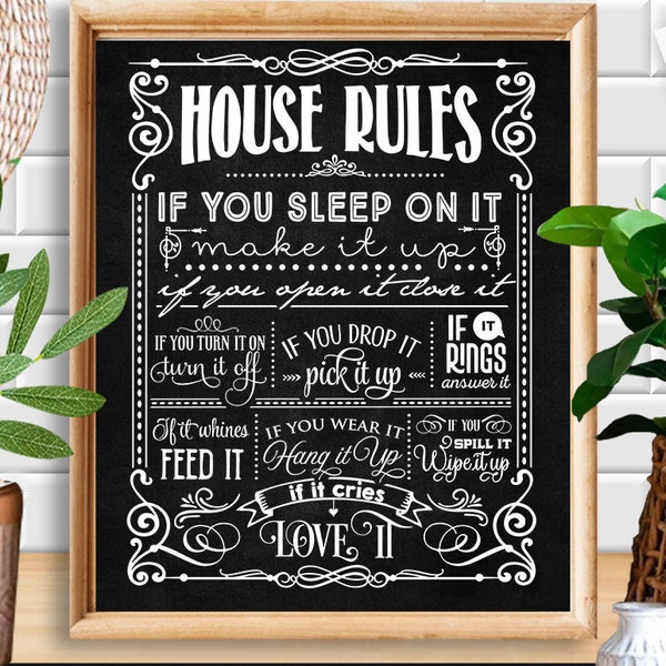 House Rules SVG, House rules poster svg, Welcome to our house svg, Family rules svg,  In this house poster svg, In this Family svg,