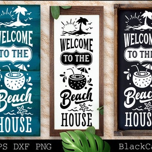 Welcome to the beach house svg, Welcome sign svg, Beach svg, Summer svg, Beach poster svg, The sea svg, Beach quotes svg, Ocean svg